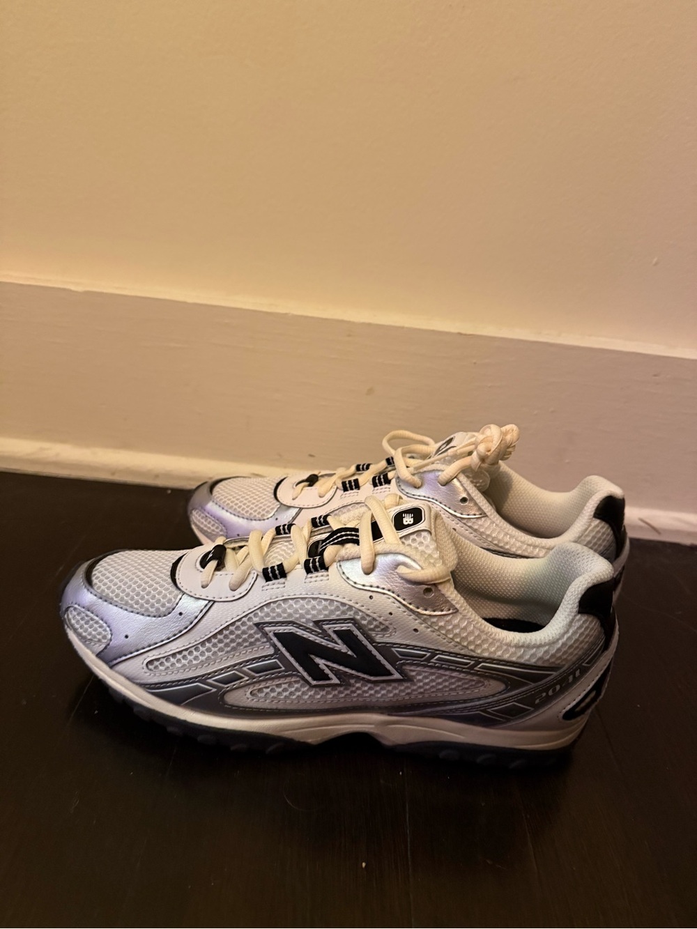 New Balance White and Black Women's Athletic Sneakers